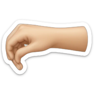 finger going across chin mewing sticker