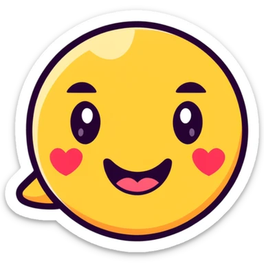 Emoji face with heart eyes and sticking tongue out sticker