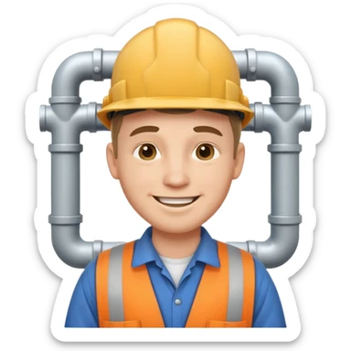 customer. 1 person only white male with shoulder normal person cloths. adult. pipeline technician change the expression and the shape of the face sticker