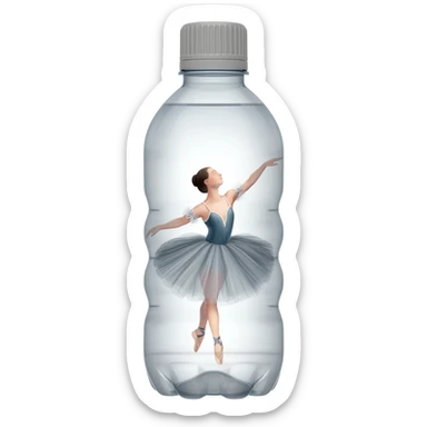 ballet water bottle sticker