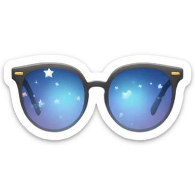 caca rosde avec des étoiles qui brille comme des arcs en ciel sticker