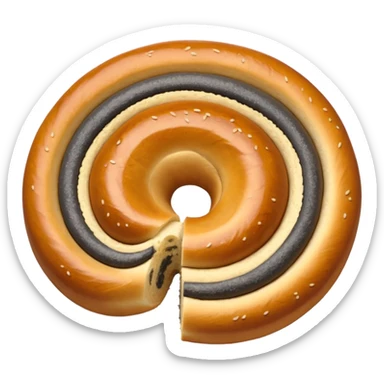 make an emoji of poppy seed roll, so that it looked like a cinnabon sticker