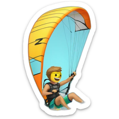 The letter Z kitesurfing  sticker