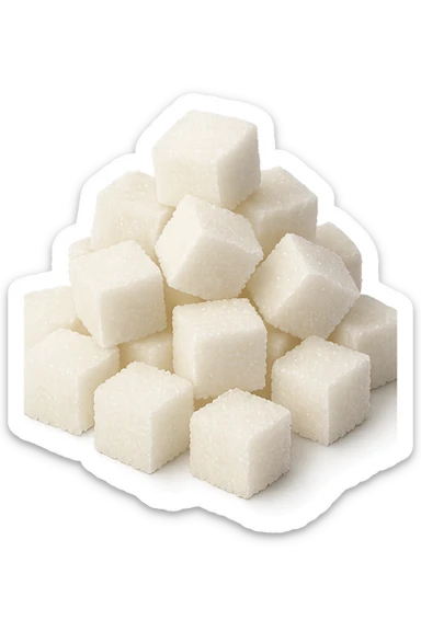 monagna di zollette di zucchero, iperrealistico 4k sticker