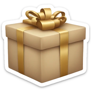 Christmas asthetic beige present sticker