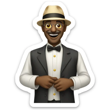 pessoa feliz chorando de felicidade sticker