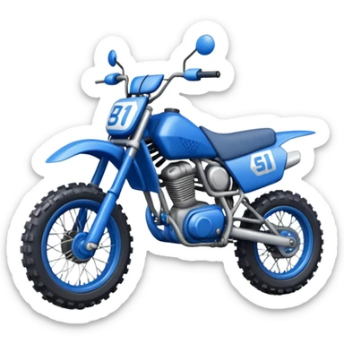 dirt bike blue  sticker