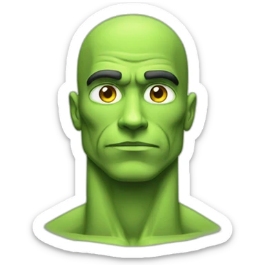 muscle guy radioactive sticker