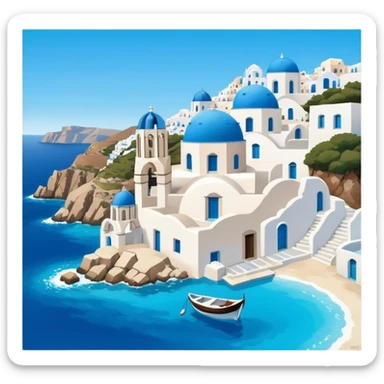 cyclades islands of greece sticker