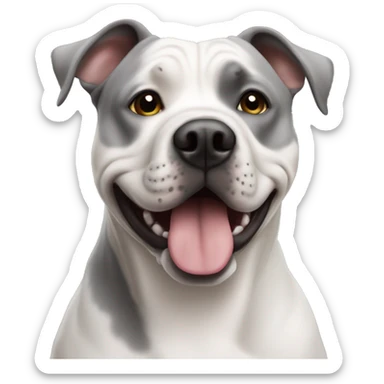 Gray staffordshire terrior  sticker