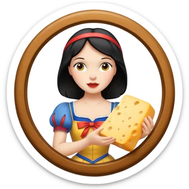 Disney Snow White with cheese sticker