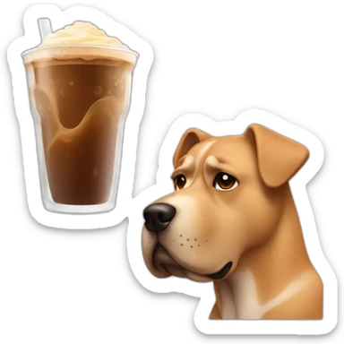 Muscles / iced coffee / gay / dog  sticker