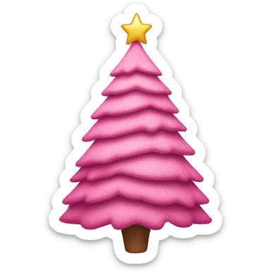 pink christmas tree sticker