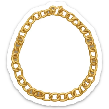 Gold necklace  sticker