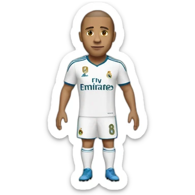 roberto carlos full body with real madrid jersey sticker