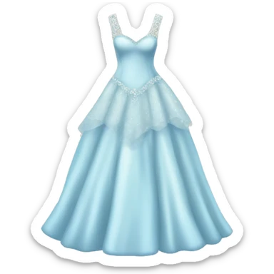 pastel blue wedding dress sticker