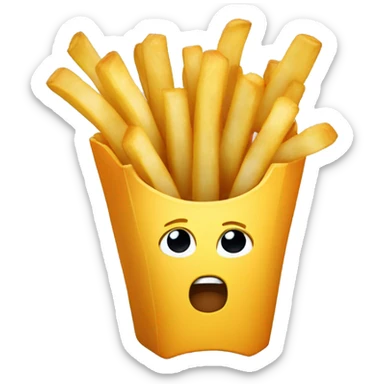 French fries sticker
