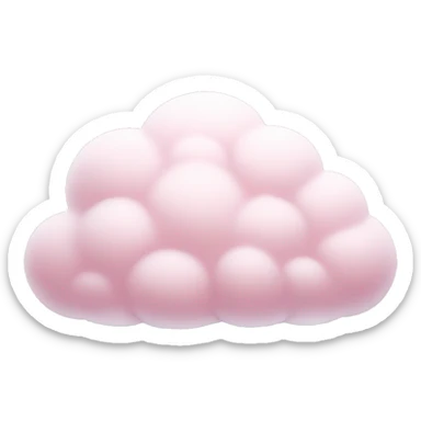 Light pink snow cloud  sticker