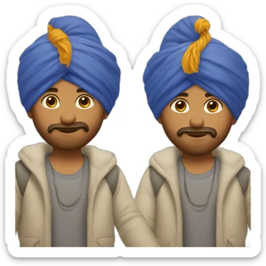 A sikh boy without beard  sticker