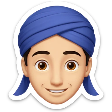 Alladin face only cute face young face sticker