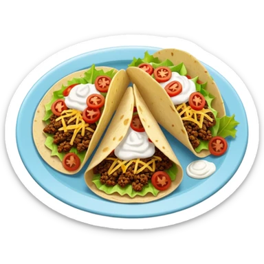 platter of tacos sticker