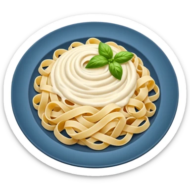 Pasta with cream sauce sticker