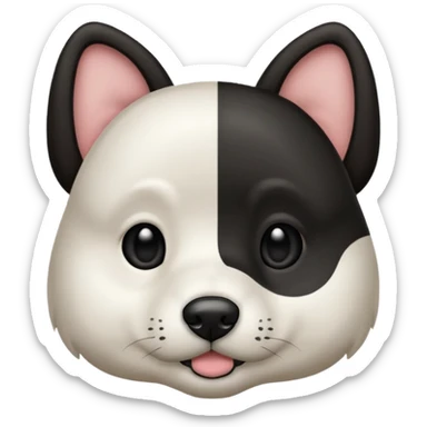 Chien noir avec bande blanche sur le poitrail  sticker