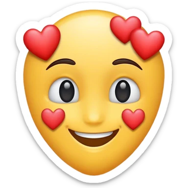 smile with hearts  sticker