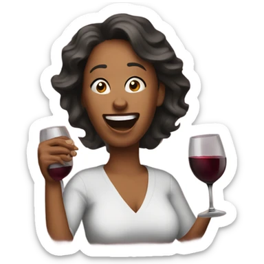 Stressed out dance mom with wine sticker