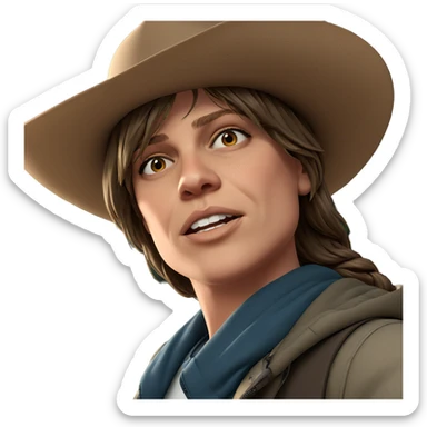 girl with brown hair outdoors sticker