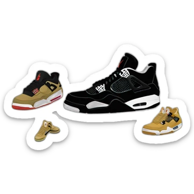 drake with sneakers jordan 4 black cat sticker