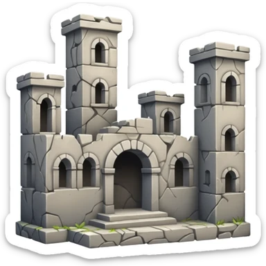 city ruins sticker