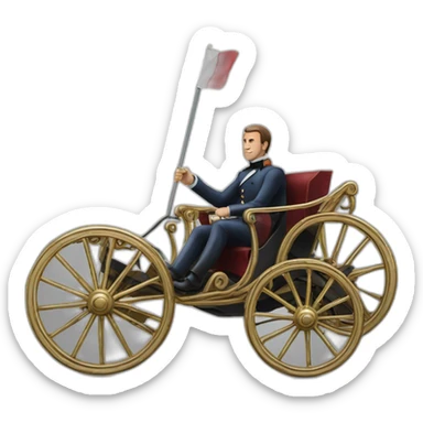 Macron sur chariot sticker