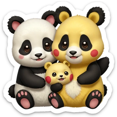 Pickachu with Kung fu panda po as friend  sticker