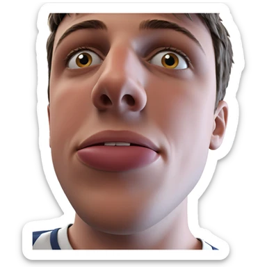 realistic portrait of a boy sticker