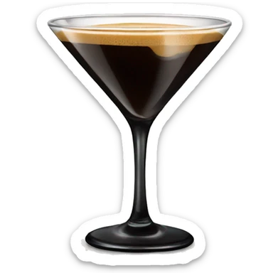 Expresso martini black glass sticker