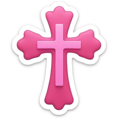 Pink cross sticker