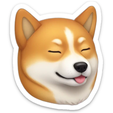 Sleeping Shiba Inu sticker