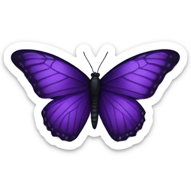 Dark purple butterfly sticker