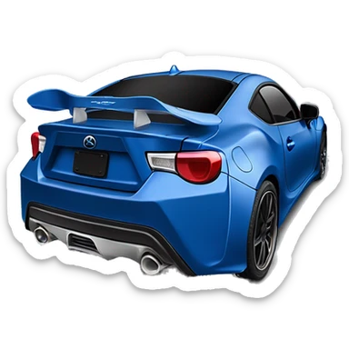 Rear view diffuser on Fr-s tenuously Haunted Darth Vader’s dark pearl-blue race car, glowing light saber bumpers, wide rear wing, silver wheels  sticker