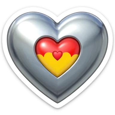 chrome heart in #ff4527 color sticker