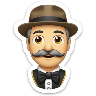 Allemand avec moustache carré sticker