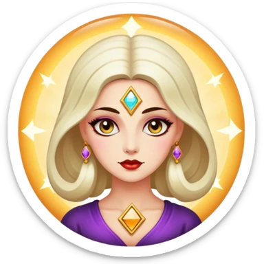 Vintage female psychic sticker