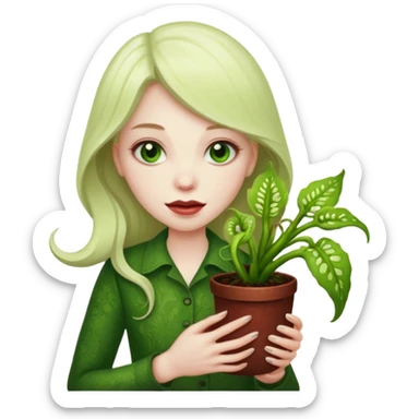 Mujer planta carnivora sticker