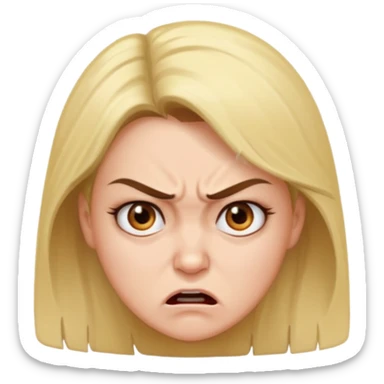 Beautiful woman angry and sick of idiots sticker