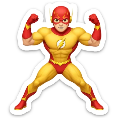 Flash man emoji sticker