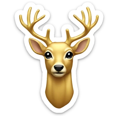 Gold deer sticker