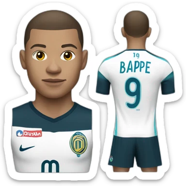 Mbappé avec un maillot de l'OM sticker
