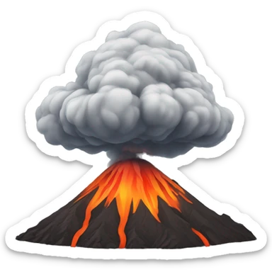 volcano agung sticker