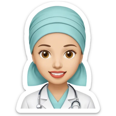 headscarf dentist sticker